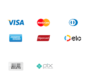 pagamento por cartao, boleto ou pix