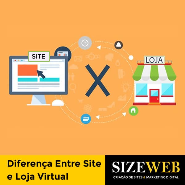 diferença entre site e loja virtual