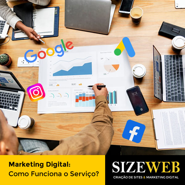 imagem ilustrando marketing digital