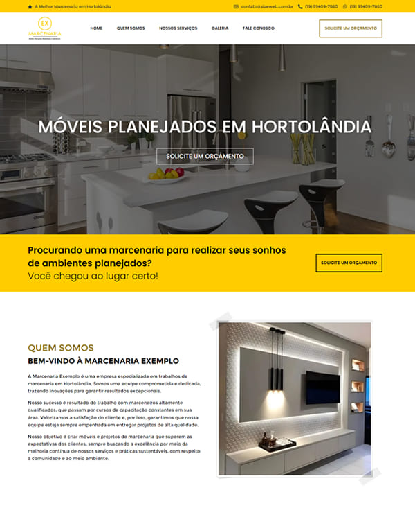 site profissional para marcenaria - modelo 2