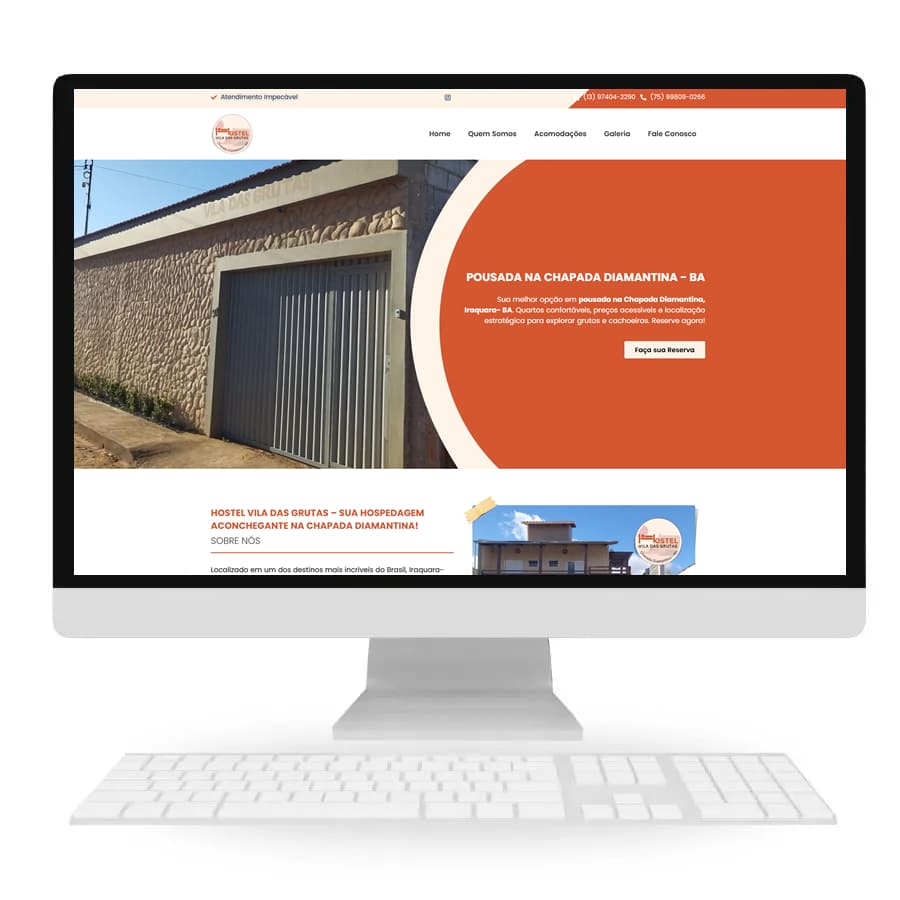 site para pousada na chapada diamantina